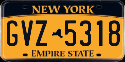 NY license plate GVZ5318