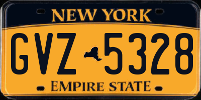 NY license plate GVZ5328