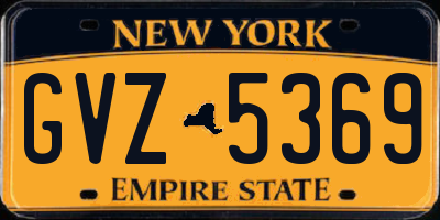NY license plate GVZ5369