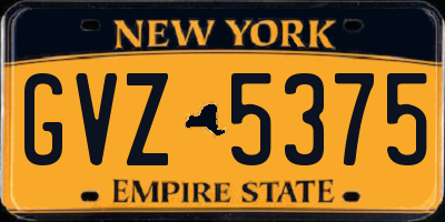 NY license plate GVZ5375