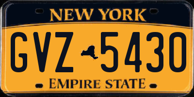 NY license plate GVZ5430
