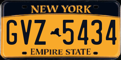 NY license plate GVZ5434