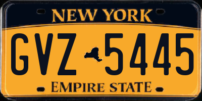 NY license plate GVZ5445