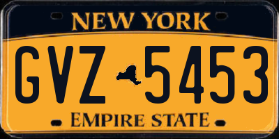 NY license plate GVZ5453