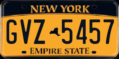 NY license plate GVZ5457