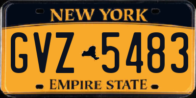 NY license plate GVZ5483