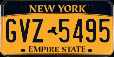 NY license plate GVZ5495