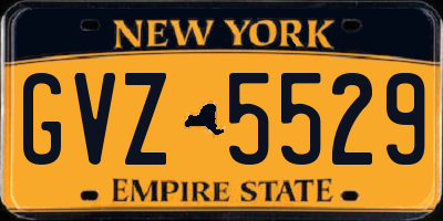NY license plate GVZ5529