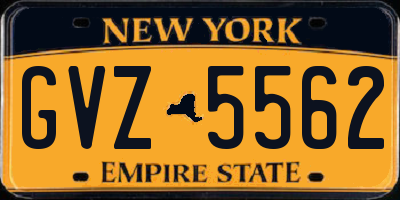 NY license plate GVZ5562