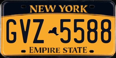 NY license plate GVZ5588