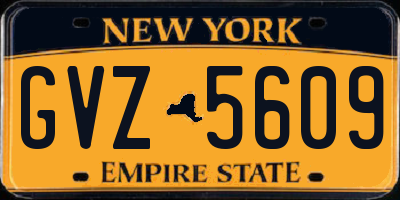 NY license plate GVZ5609