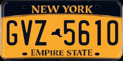NY license plate GVZ5610
