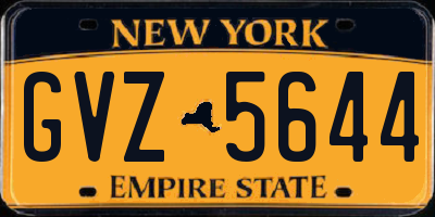 NY license plate GVZ5644