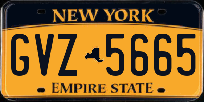 NY license plate GVZ5665