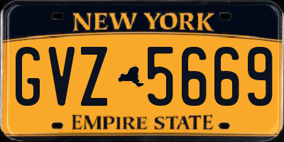 NY license plate GVZ5669