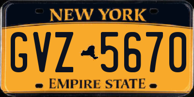 NY license plate GVZ5670