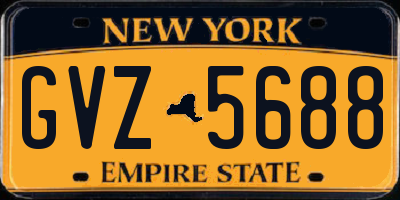 NY license plate GVZ5688