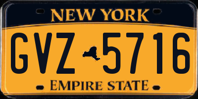 NY license plate GVZ5716