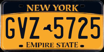 NY license plate GVZ5725