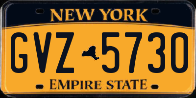 NY license plate GVZ5730