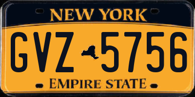 NY license plate GVZ5756