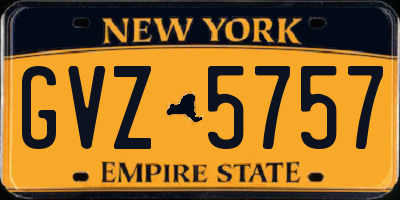 NY license plate GVZ5757