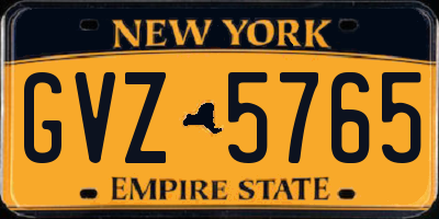 NY license plate GVZ5765