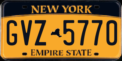 NY license plate GVZ5770