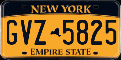 NY license plate GVZ5825
