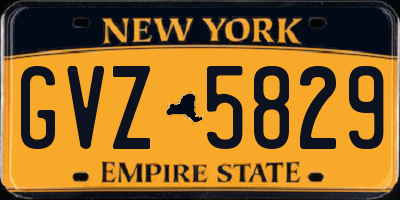 NY license plate GVZ5829
