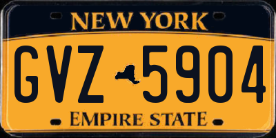 NY license plate GVZ5904