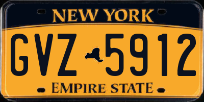 NY license plate GVZ5912