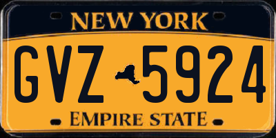 NY license plate GVZ5924