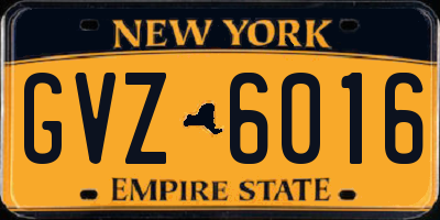 NY license plate GVZ6016