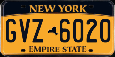 NY license plate GVZ6020