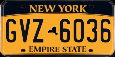 NY license plate GVZ6036