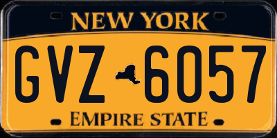 NY license plate GVZ6057