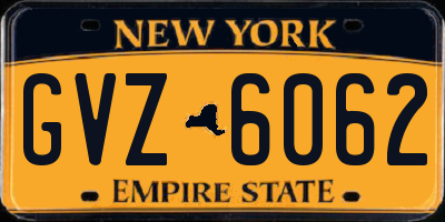 NY license plate GVZ6062
