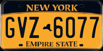 NY license plate GVZ6077