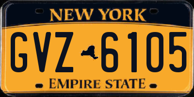 NY license plate GVZ6105