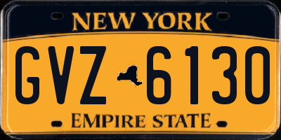 NY license plate GVZ6130