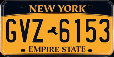 NY license plate GVZ6153