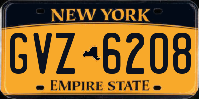 NY license plate GVZ6208