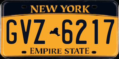 NY license plate GVZ6217