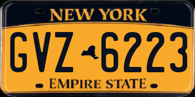 NY license plate GVZ6223