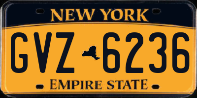 NY license plate GVZ6236