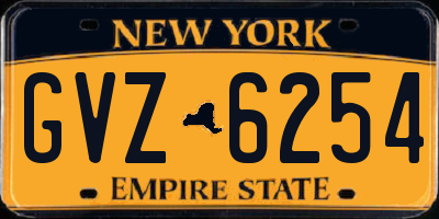 NY license plate GVZ6254