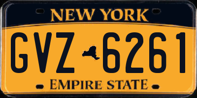 NY license plate GVZ6261