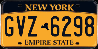 NY license plate GVZ6298