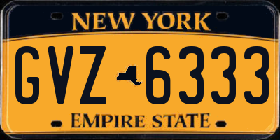 NY license plate GVZ6333